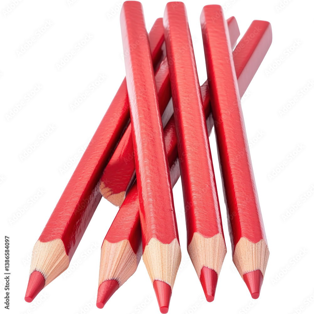 Poster a group of colorful pencils arranged neatly on a white surface ready for use in creative artistic pr