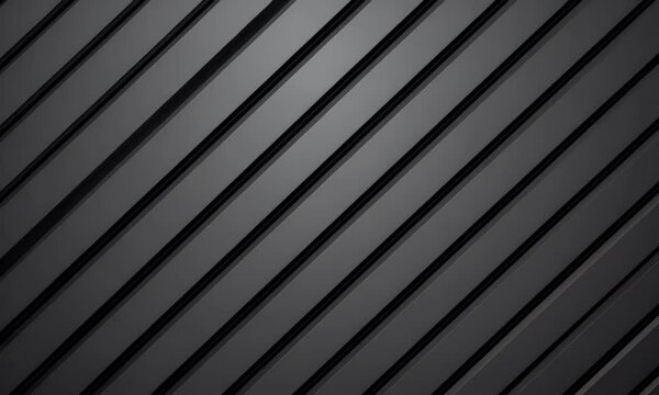 Tilted black slats create a textured background with dark grooves, providing a minimalist, sleek design element