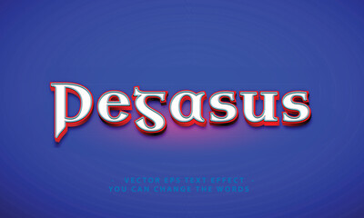 Obraz premium pegasus text with effect illustration