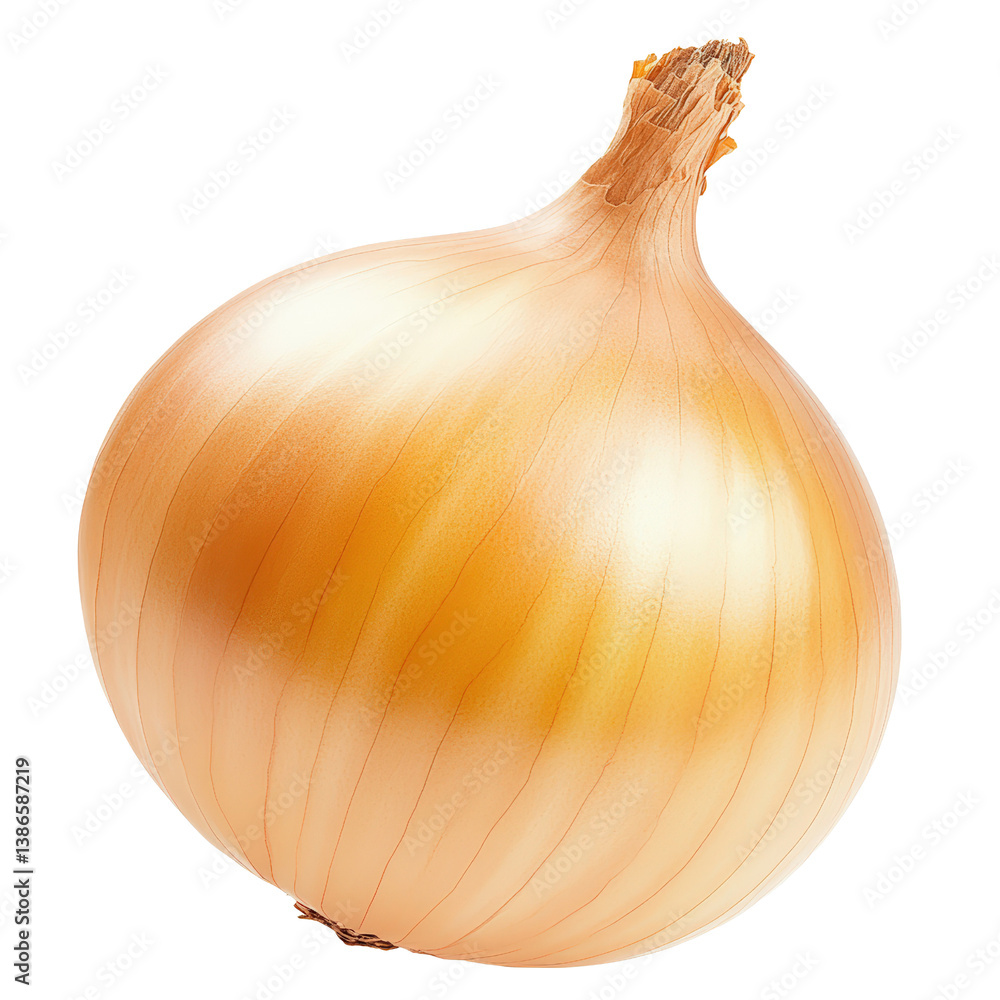 Poster a fresh whole onion sitting on a solid black background highlighting its textured skin and natural c