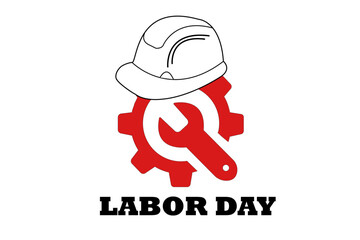 lABOR DAY HELMAT AND WORK TOOL/Happy Labor Day banner
