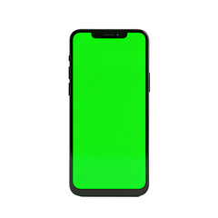 Smartphone with Green Screen Display - transparent background