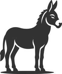 Obraz premium Donkey silhouette animal vector