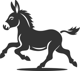 Donkey silhouette animal vector