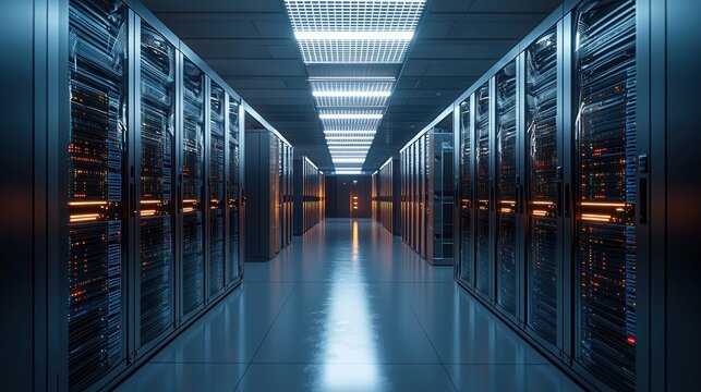 Data Center Corridor: Servers and Technology