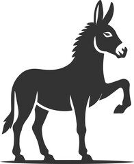 Fototapeta premium Donkey silhouette animal vector