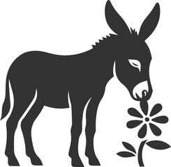 Donkey silhouette animal vector