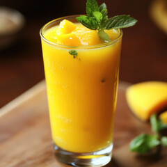 glass of mango juice