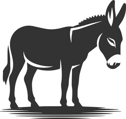 Obraz premium Donkey silhouette animal vector