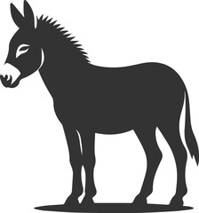 Donkey silhouette animal vector