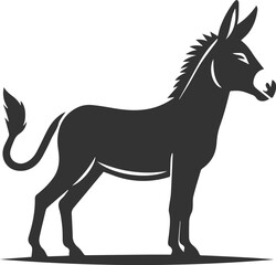 Donkey silhouette animal vector