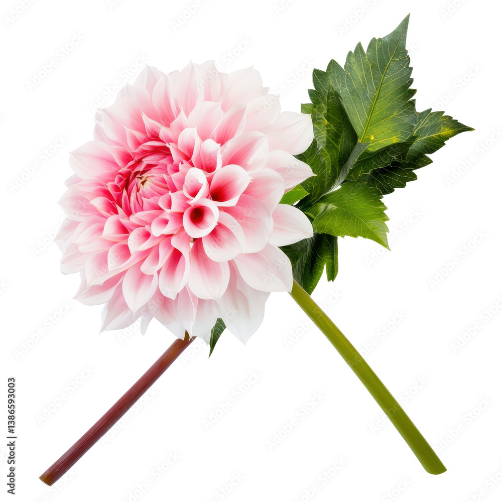 Poster delicate pink flower surrounded by lush green leaves in a natural setting under soft sunlight creati