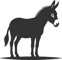 Donkey silhouette animal vector