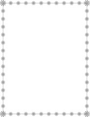 Black floral frame border