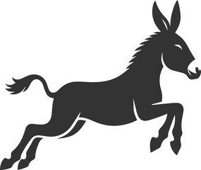Donkey silhouette animal vector