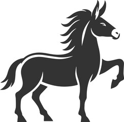 Donkey silhouette animal vector
