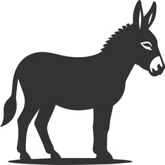 Donkey silhouette animal vector
