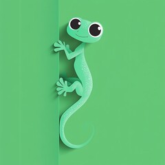 Gecko climbing wall, lizard icon