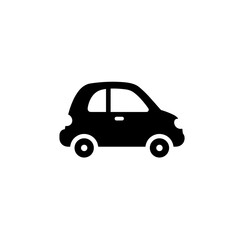 Fototapeta premium Compact City Car Icon – Minimalist Urban Vehicle Design for Auto Show & Mobility Apps