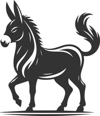 Donkey silhouette animal vector