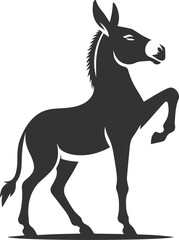 Donkey silhouette animal vector