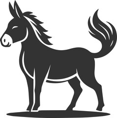 Donkey silhouette animal vector