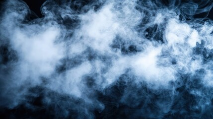 Wispy white smoke against black background