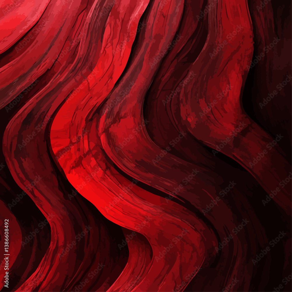 Poster abstract red waves texture background