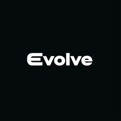 Obraz premium Evolve Typography on Black Background