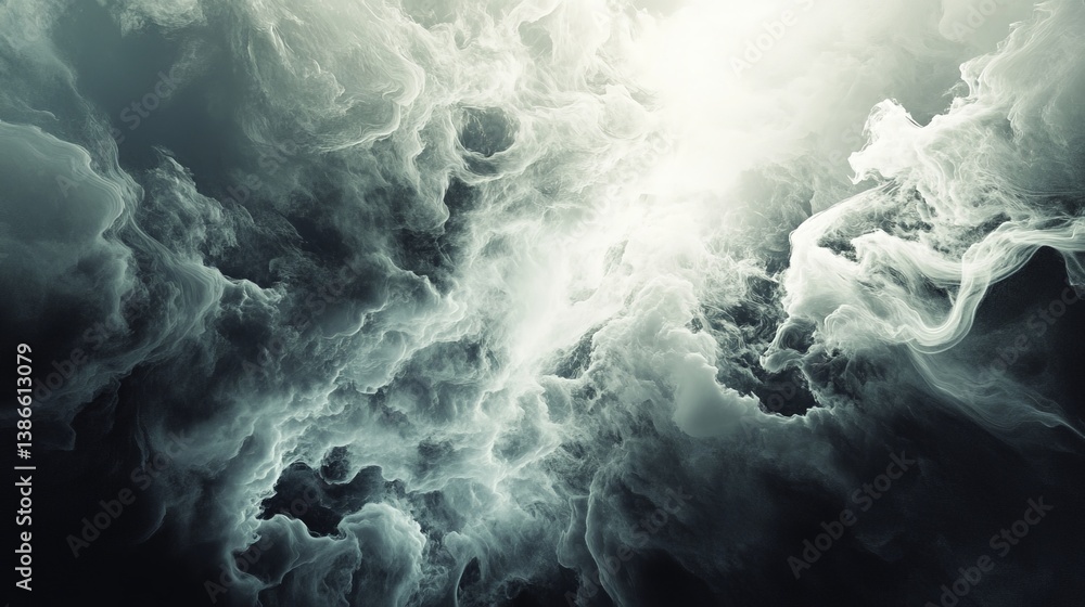 Canvas Prints abstract background with flowing white and grey clouds