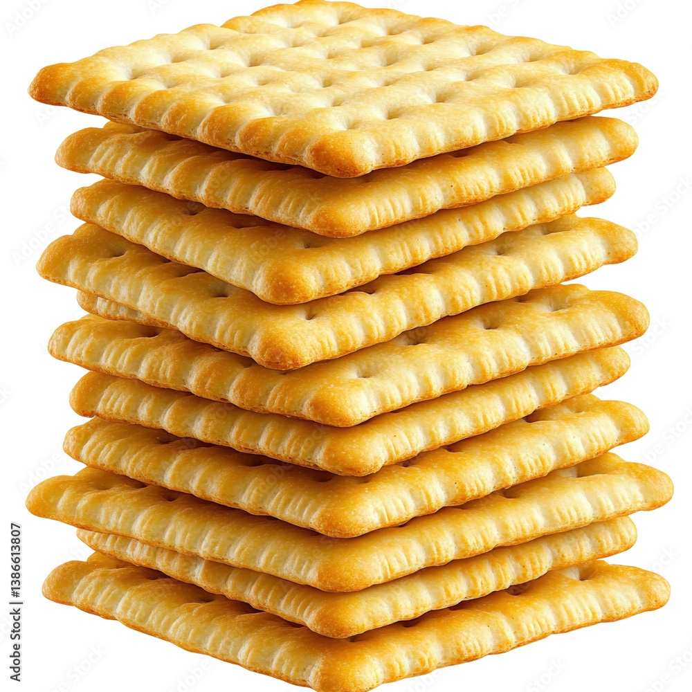 Aufkleber stack of freshly baked biscuits on a rustic wooden table ready to be served with butter and jam isol