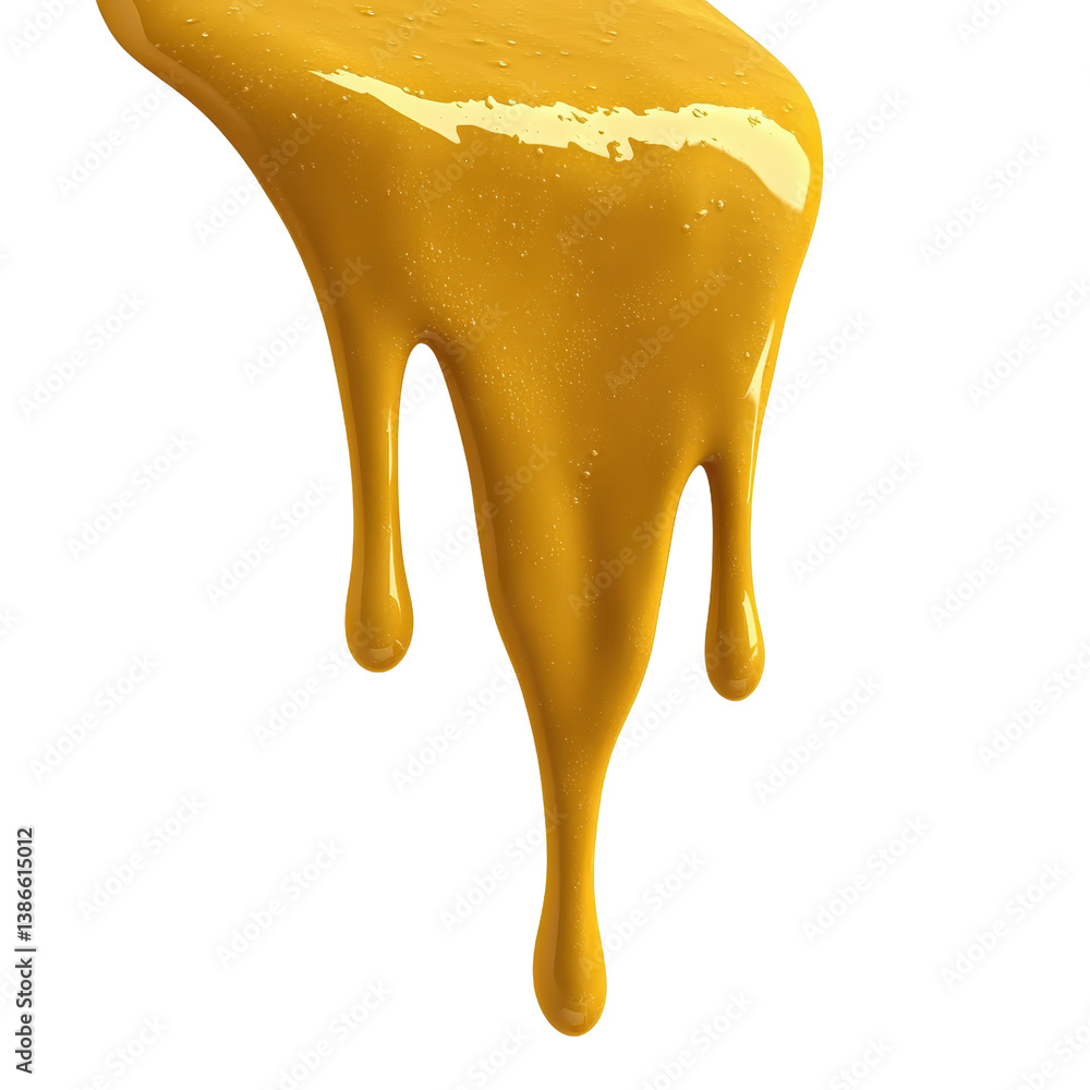 Aufkleber vivid close-up of dripping liquid creating beautiful patterns and reflections on a smooth surface in
