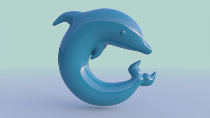 dolphin isolated on white background