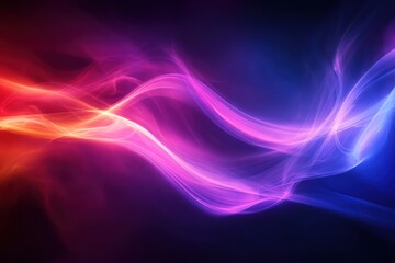 Obraz premium Abstract vibrant smoke-like waves in vibrant hues