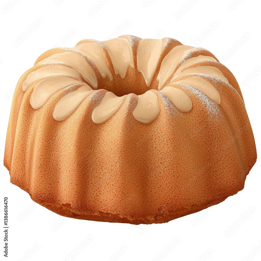 Poster sweet and delicious bun topped generously with creamy icing perfect for enjoying as a dessert or sna