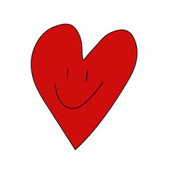 red heart on white background