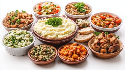 Delicious Thanksgiving Feast with Turkey, Mashed Potatoes, and Stuffing