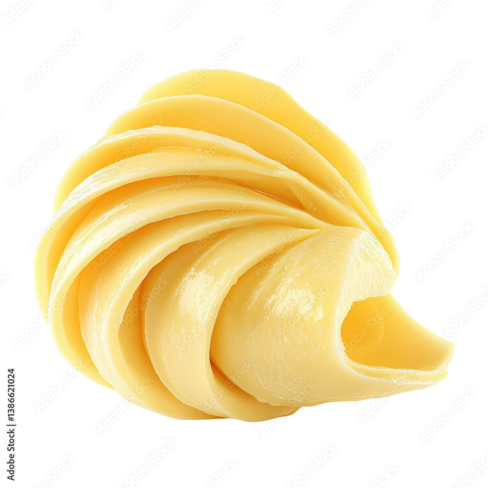 Aufkleber fresh piece of butter on a simple background showcasing its creamy texture and golden yellow color i