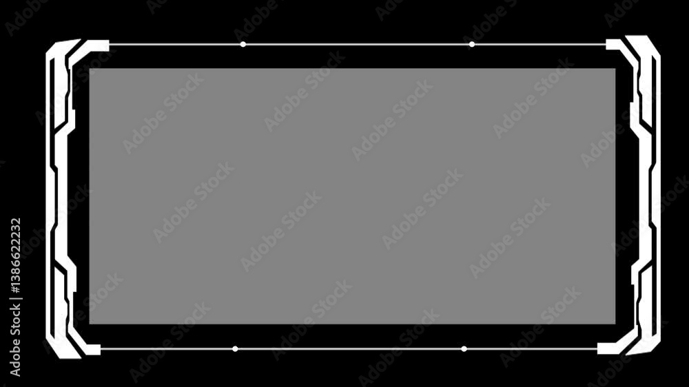 Poster hud, frame ui, gui futuristic user interface screen animation. high tech screen for video game. sci-