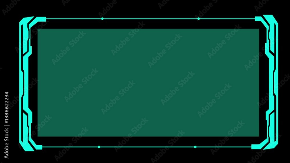 Poster hud, frame ui, gui futuristic user interface screen animation. high tech screen for video game. sci-