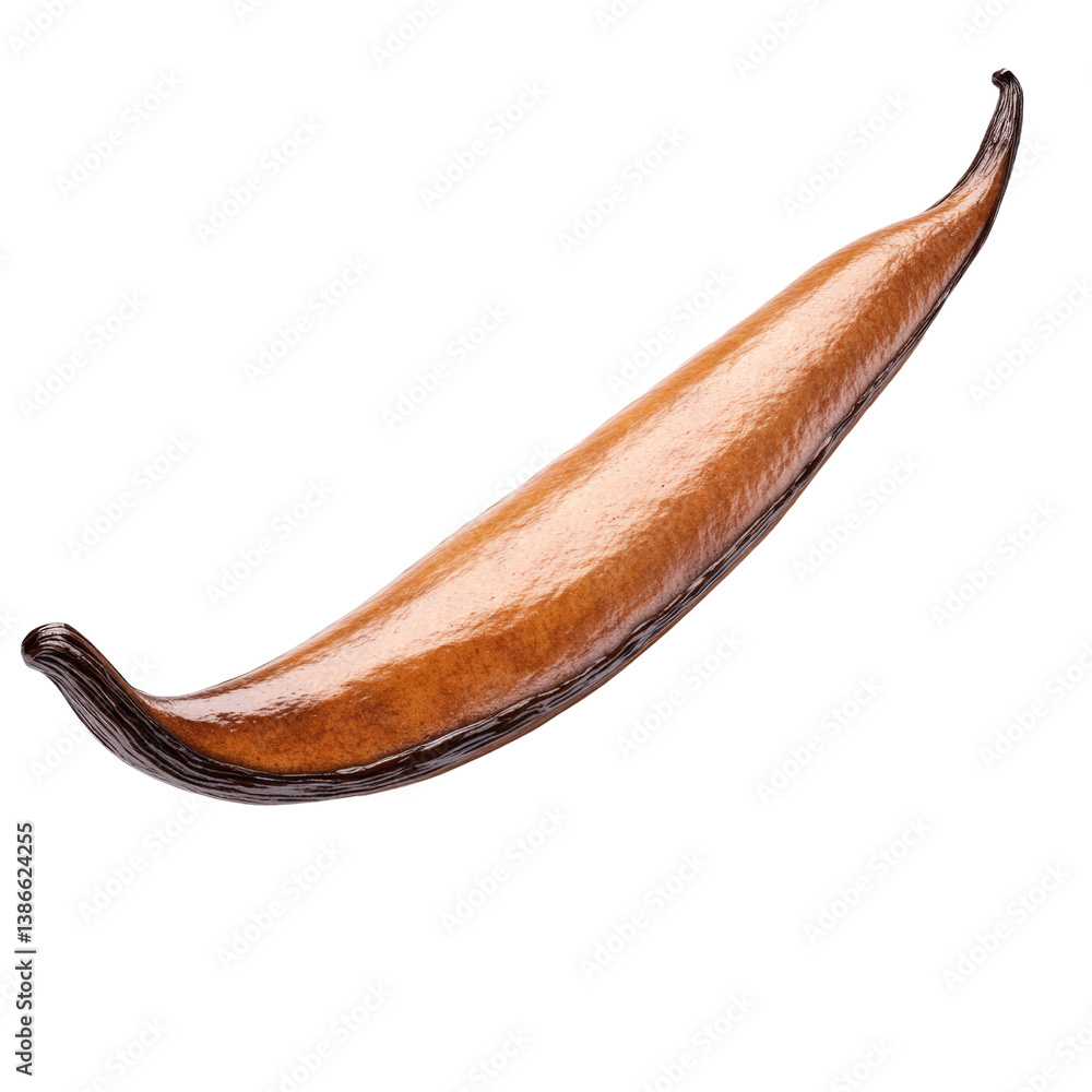 Aufkleber long brown banana with a smooth peel displayed on a simple surface highlighting its natural texture 