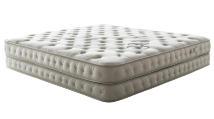 Luxurious Mattress: A close-up shot of an inviting, plush mattress. Its premium quality is evident in its intricate design and comfortable appearance, promising restful nights.