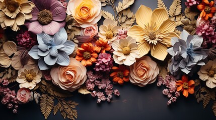 A breathtaking arrangement of handcrafted paper flowers