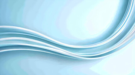 Obraz premium Abstract Blue Wave Background with Smooth Curves and Soft Light