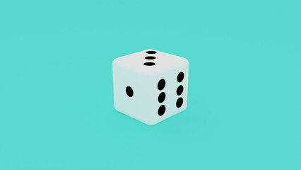 dice on a blue background