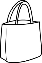 Illustration of a simple, stylish handbag with two handles.