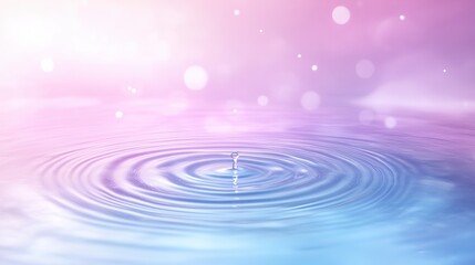 Rippling water drops a close-up of tranquility in a serene natural background
