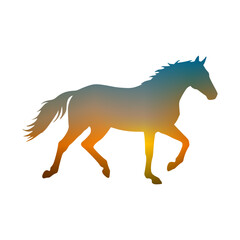 Sunset silhouette of a running horse | Majestic Horse |  Equine Beauty & Animal Art