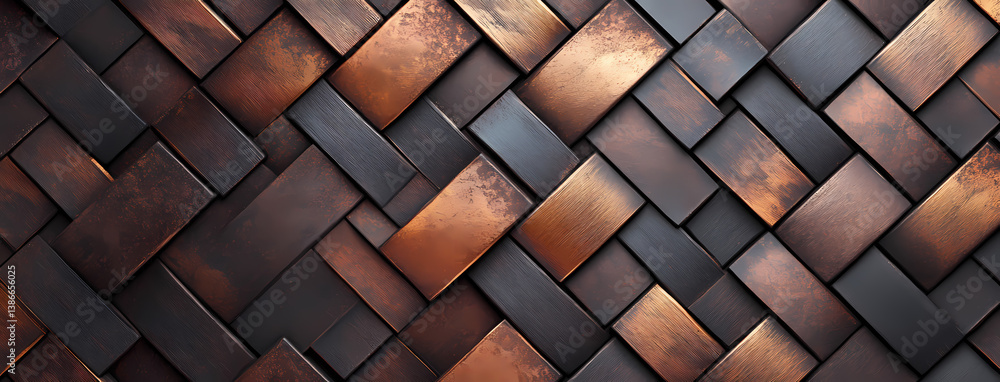 Aufkleber woven metallic texture: this captivating image showcases a close-up view of woven metallic texture. 