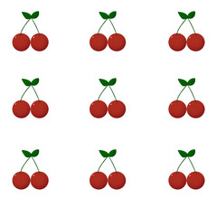 Cherry icon set vector illustration